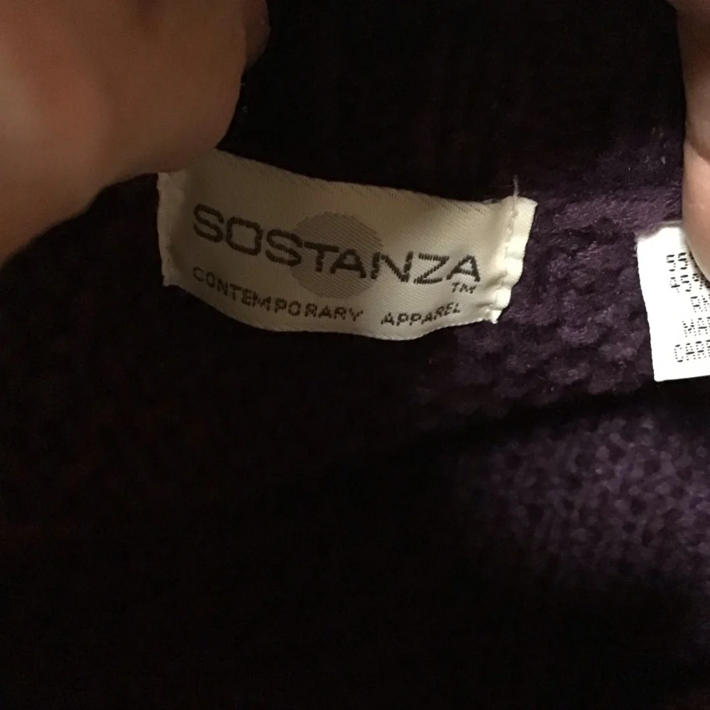 Vintage 90s purple oversized cardigan - Picture 2 of 11
